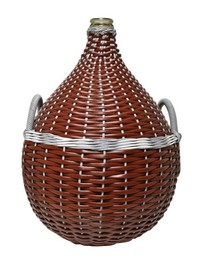 Demižón 34L, opletený, mix farieb