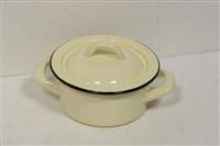 Kastrol 12cm / 0,5L s pokrievkou smalt bez dekoru