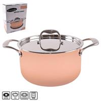 Medený hrniec MORRETI G s pokrievkou 22cm