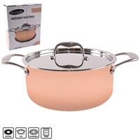 Medený hrniec MORRETI G s pokrievkou 24cm