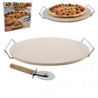 Pizza set kamenina / drôt+krájač