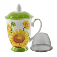 Hrnček porcelánový so sitkom SUN-FLO 0,3l