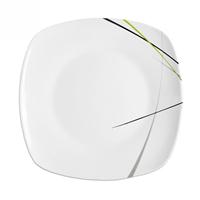 Tanier plytký GREEN hranatý porcelánový