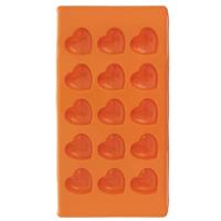 Silikónová forma  na čokoládu Srdce 15 oranžová