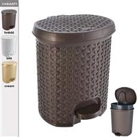 Kôš odpadkový UH s pedálom RATAN 11,5l, Biely