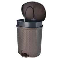 Kôš odpadkový UH s pedálom RATAN 11,5l, Hnedý