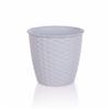 Kvetináč 14 cm Rattan biely