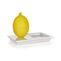 Silikónová nádobka na vajíčka s tanierikom 2v1 13,8x8,8cm COLOR PLUS YELLOW
